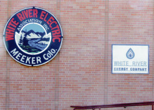 This is the new look at the front of the remodeled White River Electric Association building at 6th and Market streets in Meeker. The offices of the WREA reopened on July 18 back at their regular office location and a grand opening for the public to view the changes inside was held Tuesday.