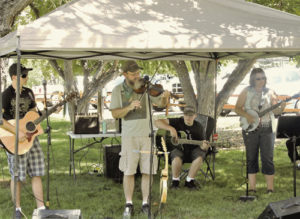 The Western Rio Blanco Metropolitan Park and Recreation District in Rangely hosted its annual summer Senior Picnic for the seniors in the Rangely area on Saturday at Elks Park. The music was provided by the well-known Rangely band Fiscus and Gravy. Members of the band are, from left Jarrod, Dan, Jordan and Bobbie Fiscus.