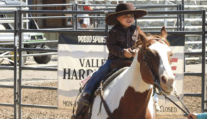 Carson Blunt of Meeker is seen here participating in the lead class during the Rio Blanco County Fair horse show on Saturday at the Rio Blanco County Fairgrounds. The fair gets into full swing today and continues through the 4-H/FFA Junior Livestock Sale on Saturday at 6 p.m.