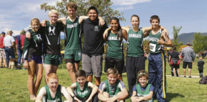 Pictured are members of the Rangely High School cross country team, which just opened its season on Saturday. Members of the team are, in the back row, from left to right: Phalon Osborn, Patrick Scoggins, Brennan Noyes, Cameron Filfred, Chloe Filfred, RaeLynn Norman and Nick Miears. In the front row, from left to right, are: Ben Nielsen, Colton Noel, Phillip Noyes and Norrah Patch.
