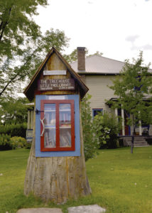 There was much speculation around town as to what Jeff and Nancy Madison’s cottonwood stump was going to be. Some said a fairy house, some said a sculpture, some didn’t notice the stump at all. Jeff had originally planned for the dead tree (cut to about 6 feet tall) to be carved into a bear, but while on vacation in the Midwest, he and Nancy happened upon a Little Free Library. They fell in love with the idea, and over the course of a few weeks, Jeff transformed the stump into the Treehouse Little Free Library. It is the 42,799th Little Free Library in the world, but the only one in Rio Blanco County. Jeff said they’ve already had a double turnover of books and have received plenty of donated material to keep the selection fresh. The Little Free Library nonprofit organization seeks to “promote literacy and the love of reading by building free book exchanges worldwide.” Go to littlefreelibrary.org to find out more about the organization and don’t forget to stop by the Treehouse Little Free Library at Sixth and Garfield to find your next great read.