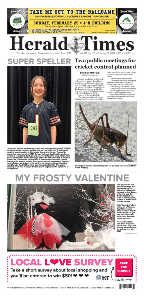 the front page of the February 15 edition